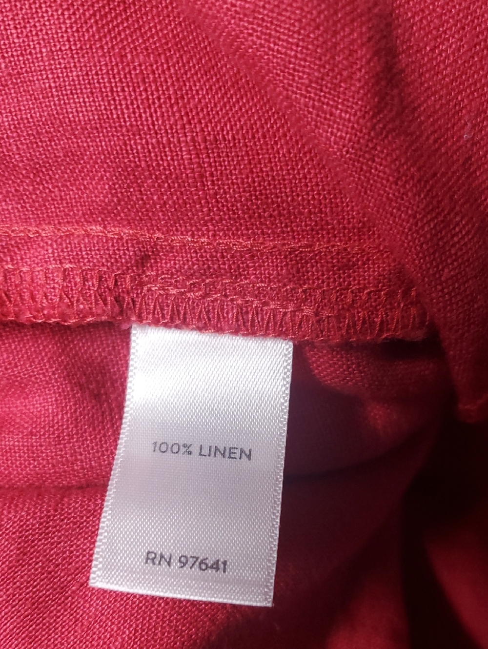 J.Jill Love Linen Wide-Leg Crop Pants Size Large Red Pink Resortwear Summer - Picture 7 of 15